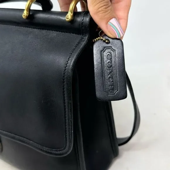 Coach Black Crossbody Bag with Structured Design - Picture 8 of 11